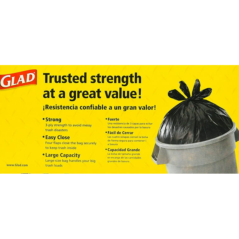 Glad Guaranteed Strong 30 Gal. Large Black Trash Bag (15-Count) - Carr  Hardware
