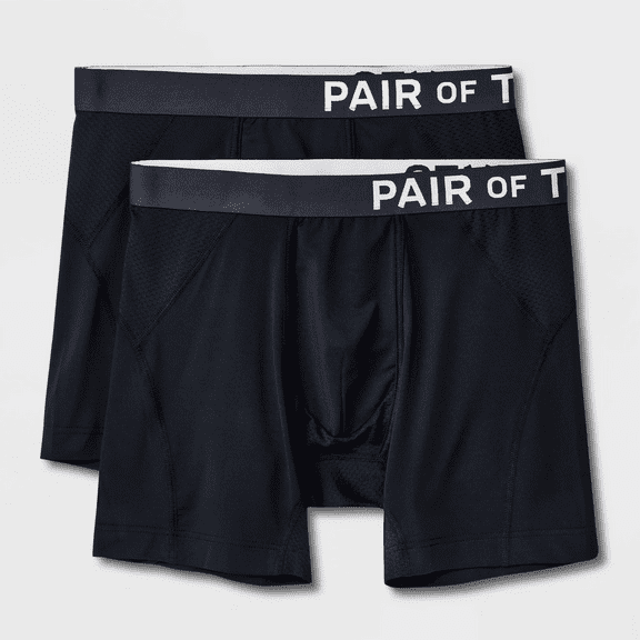 Pair of Thieves Men's SuperCool Boxer Briefs 2pk - (Black, Large)