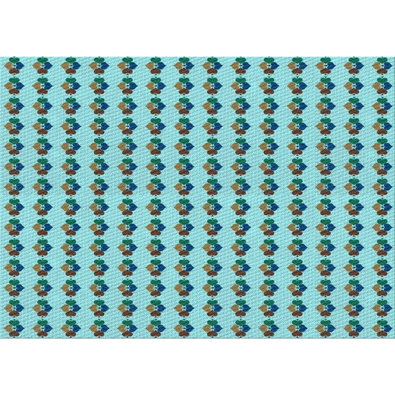 Ahgly Company Machine Washable Indoor Rectangle Transitional Beetle Green Area Rugs, 7' x 9'