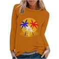 thumbnail image 2 of EQWLJWE Chemises à Manches Longues pour Femmes Boutonnées Mode Printemps Imprimé Manches Longues Col Rond T-Shirt Décontracté Hauts Vêtements d'Automne pour Femmes, 2 of 6