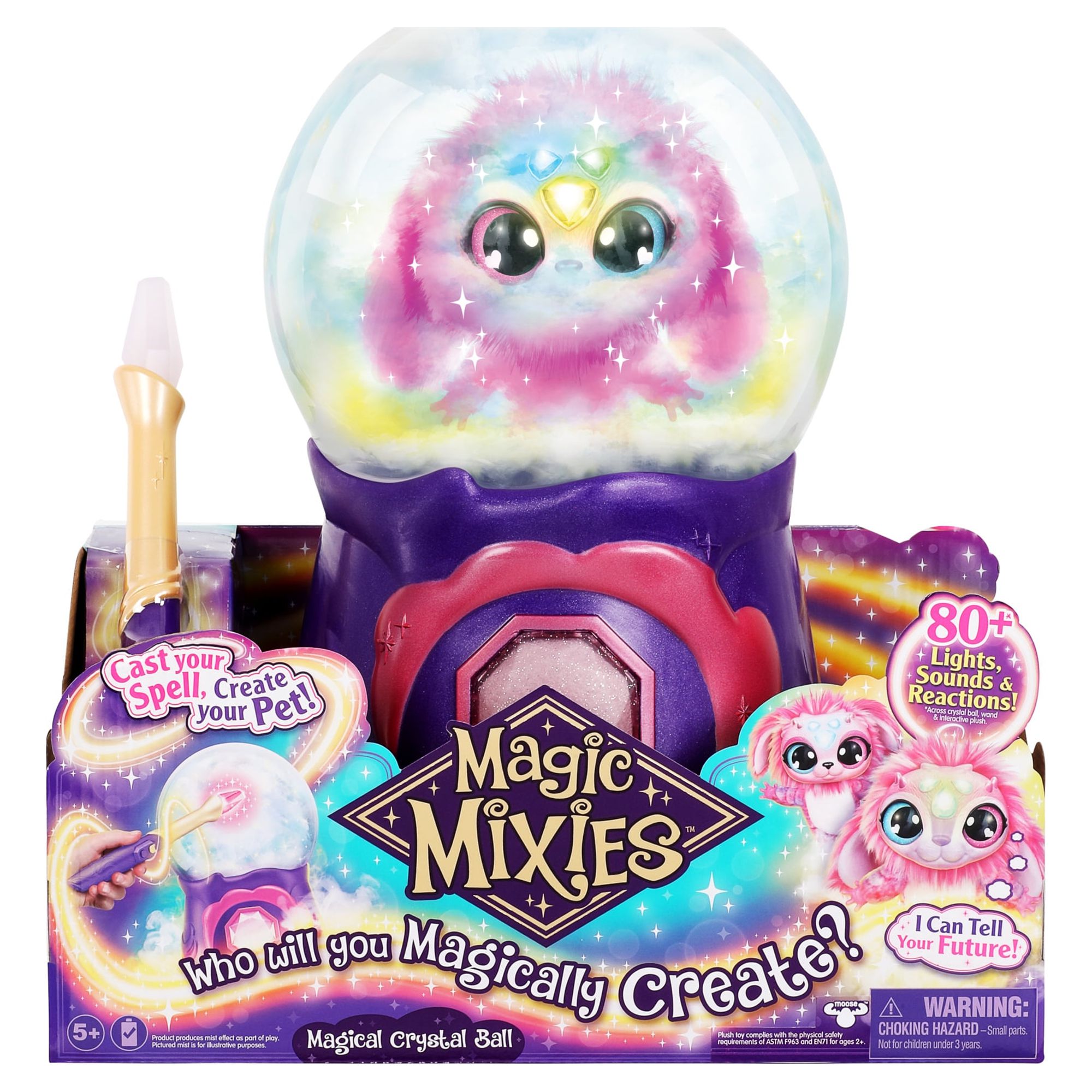 Magic Mixies Magical Misting Crystal Ball with Interactive 8 inch Pink Plush Toy Ages 5+ - image 4 of 18