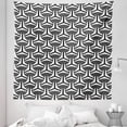thumbnail image 1 of Abstract Tapestry, Geometric Ovals and Stripes in Achromatic Minimalist Tones Print, Fabric Wall Hanging Decor for Bedroom Living Room Dorm, 5 Sizes, Charcoal Grey White, by Ambesonne, 1 of 1
