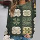 thumbnail image 5 of Xuyuer St. Patrick's Day Round Neck Sweatshirt for Women Lucky Shamrock Long Sleeve Shirt Ireland Gift Clover Print Fit Casual Pullover Fashion Loose Tops, 5 of 5