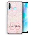thumbnail image 1 of Personalised Honor Phone Hard Case with Soft Monogram and Name on Baby Pink, iPhone 13, 1 of 5