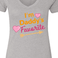 thumbnail image 4 of Inktastic I'm Daddy's Favorite with Arrow and Hearts in Pink Women's V-Neck T-Shirt, 4 of 5