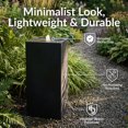 thumbnail image 3 of Sunnydaze Indoor/Outdoor Rectangular Polystone Bubble Fountain - Black, 3 of 10