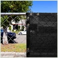 thumbnail image 3 of ColourTree Customized Size Fence Screen Privacy Screen Black 6' x 25? - Commercial Grade 170 GSM - Heavy Duty - 3 Years Warranty - Cable Zip Ties Included, 3 of 5