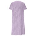 thumbnail image 5 of LADIGASU Women'sShort Sleeved Solid Casual Round Neck Dress Knee Buttons Length Dresses, 5 of 6
