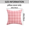 thumbnail image 7 of REGALWOVEN Pack of 2 Plaid Decorative Throw Pillow Covers Check Soft Cushion Case for Sofa Living Room Couch Pink 20" x 20", 7 of 7