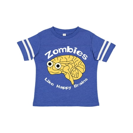 

Inktastic Zombies Happy Brain White Text Gift Toddler Boy or Toddler Girl T-Shirt