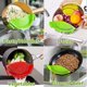 thumbnail image 2 of Coladores de alimentos Colador de malla fina, colador de silicona manos libres resistente al calor para todas las ollas, tazones, espaguetis vegetales, carne molida (verde), 2 of 5