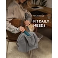 thumbnail image 4 of Insulated Lunch Box for Women, 12L Puffy Reusable Lunch Bag for Work, Office & Picnic, Leak-Proof Tote with Shoulder Strap,Grey, 4 of 7