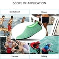 thumbnail image 4 of FIEWESEY Men Women Kids Water Shoes Barefoot Quick-Dry Beach Socks Yoga Swim Sports Exercise Socks For Swim Surfing Snorkeling Yoga Exercise (XL,Stripe Green), 4 of 5