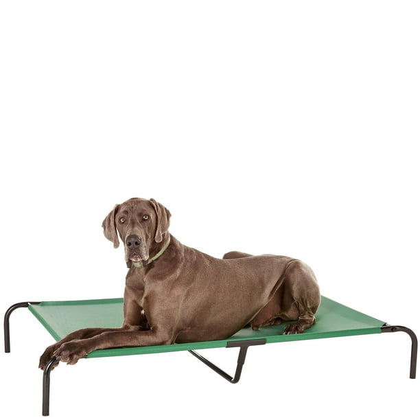 Cama elevada, transpirable para perros con marco de metal duradero, para perros extra grandes, XL, 152 cm x 94 cm x 23 cm, verde