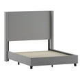 thumbnail image 2 of BizChair Quinn Stitched Upholstered Platform Bed, Gray, Full, 2 of 11
