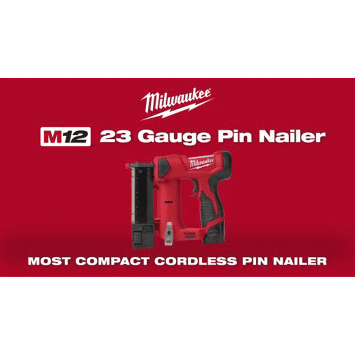 Milwaukee Tool M12 23 Gauge Pin Nailer Kit