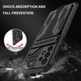 thumbnail image 6 of Case for Galaxy A42 5G,Military Grade [Built-in Kickstand] with Card Holder Dual-Layer Design Heavy Duty Shockproof Protection Phone Case for Samsung Galaxy A42 5G (Black), 6 of 18