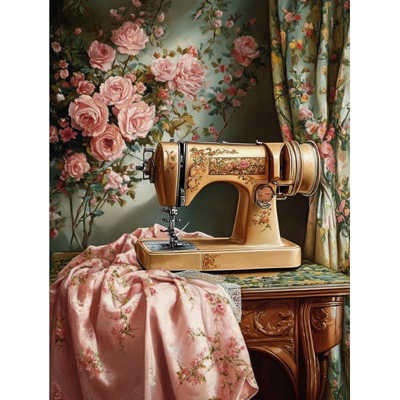 5D Sewing Machine Diamond Art 12x16 Inch Full Drill Diamond Painting Kits for Adults & Beginners - DIY Art Crafts for Relaxation and Home Wall Decor 11
