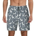thumbnail image 2 of Picia Poodle Dog pattern Mens Swim Trunks with Compression Liner Stretch Beach Shorts Quick Dry with Zipper Pockets No-Chafing Board Shorts-Medium, 2 of 9