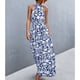 thumbnail image 2 of Print Pattern Long Dress, Skin Friendly Summer Long Dress Elastic Casual Halter Neck Loose For Party For Female ANGGREK AH2909, 2 of 6