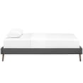 thumbnail image 5 of Pemberly Row Lit Plateforme Simple Rembourré en Tissu de Style Mi-Siècle, Gris, 5 of 5