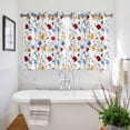 thumbnail image 3 of Spring Floral Kitchen Curtains Short 45 Inch Length, Elegant Watercolor Botanical Flower Grommet Top Bedroom Living Room Curtains, Light Filtering Cafe Curtain Drapes 2 Panels Set 84''x45'', 3 of 9