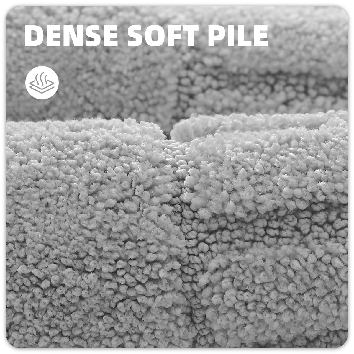 PABUBE Bathroom Rugs 16"x24", Absorbent Bath Mats Rugs for Bathroom Floor Non Slip Non Skid, Soft Shag Microfiber Machine Washable Shower Bath Mat for Bathroom Decor, Gray