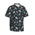 thumbnail image 3 of Xecao Space print Hawaiian shirt - a stylish short-sleeve button-down for men, perfect for casual beach and tropical outings., 3 of 9