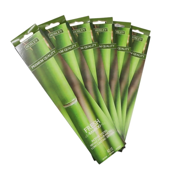Hosley 120 Pack Incense Sticks Bonus 120 Pack (Total 240) – Fresh Bamboo – Perfect for Home, Meditation & Aromatherapy