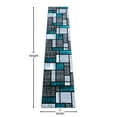 thumbnail image 4 of Masada Rugs Area Rug Modern Contemporary Design 1110 Turquoise Grey White Black (2 Feet 4 Inch X 11 Feet) Long Runner, 4 of 6