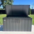thumbnail image 3 of PURPLE LEAF Deck Box 160 Gallon Outdoor Waterproof Lockable Storage Box with Lid Deck Organization for Patio Cushions Side Table Pool Accessories Garden Tools, Gray, 3 of 10
