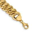 thumbnail image 2 of Leslie's Real 14kt Yellow Gold Polished & Textured Fancy Link Necklace; 18 inch; for Adults and Teens; for Women and Men, 2 of 4