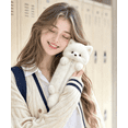 thumbnail image 4 of Plush Animal Shaped Pencil Pouch, Soft Fabric Writing Case, Durable Polyester Storage Bag for Stationery & Daily Supplies, 4 of 5