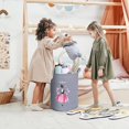 thumbnail image 5 of Cesto de ropa sucia Miracle Baby plegable e impermeable para bebé, cesta de almacenamiento, bolsa de lavandería, cubo de tela redondo para ropa sucia, juguetes para niños, 5 of 5