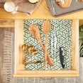 thumbnail image 4 of Artichoke Green Abstract Leaf Fabric Shelf Liner 12x10 (Set of 2), 4 of 4