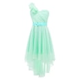 thumbnail image 2 of TiaoBug Kids Girls One-Shoulder Paryty Dress Wedding Bridesmaid Dresses, 2 of 7