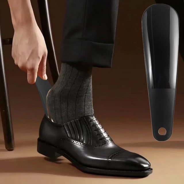 Long Handle Shoe Horn under $5! CQCYD Long Handle Shoe Horn, No Bend Shoe Helper with Hook, Plastic Shoe Insert for Easy Wear, Wall Mountable Shoe Accessory for Elderly