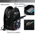 thumbnail image 5 of Travel Shoulder Computer Backpack 18 X 13.4 X 8.3in With Usb Cable And Music Jack Multi-Space Pocket Independence Day Theme Star (7), 5 of 7