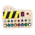 thumbnail image 2 of Tablero de música Montessori, tablero sensorial de madera, material didáctico electrónico tablero ocupado Montessori, interruptor ocupado para, 2 of 9