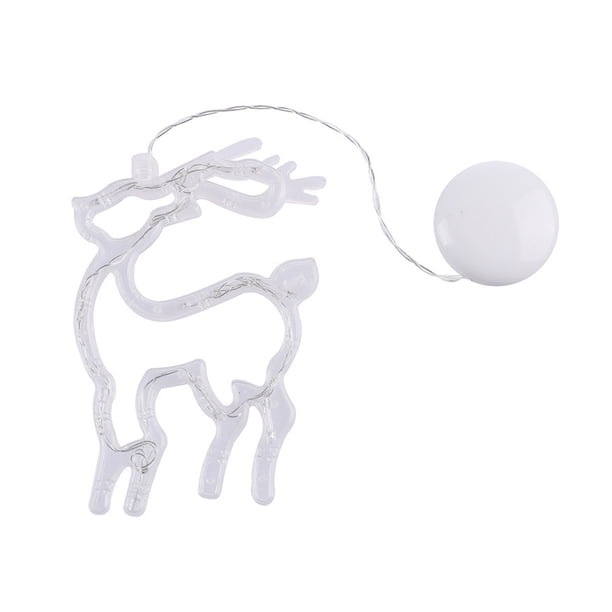 Inteprter Luces LED navideñas con ventosa, lámpara luminosa con diseño de alce, colgante de árbol de Navidad, decoración del hogar, decoración de Cocina y Comedor Inteprter HA067237-00
