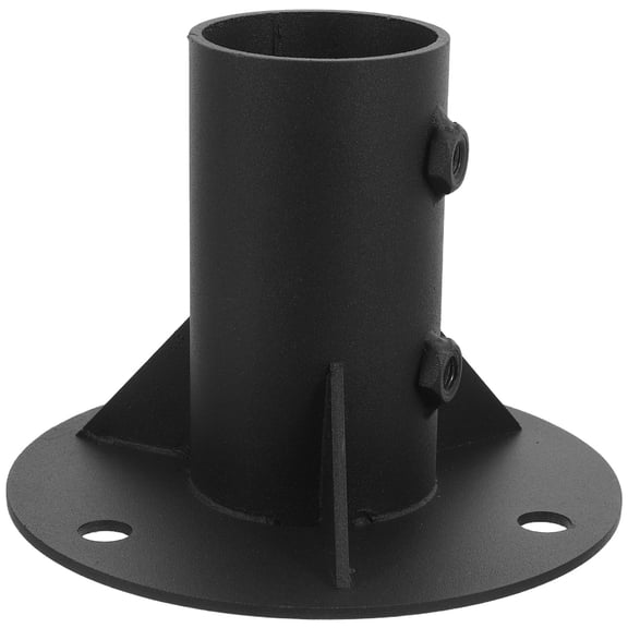 WHAMVOX Mailbox Mounting Bracket Post Base Flange Post Flange Base Metal Fence Post Bracket Concrete Fence Post Base Deck Railing Bracket for Home Garden 52MM Inner Diameter