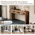 thumbnail image 6 of Rustic Console Table with Fluted Drawer Front, Entryway Table Sturdy Sofa Table, Natural, 6 of 10