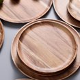 thumbnail image 3 of Dianhelloya NatureCraft Acacia Wood Round Serving Tray - Rustic Decorative Multi-Purpose Centerpiece with Raised Edge, Durable Coffee Table Tray for Home, Farmhouse, Office (2 Sizes: 5.91" & 7.87"), 3 of 8