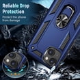 thumbnail image 3 of iPhone 14 Phone case 14 case for Women & Men,Full-Body Rugged Bumper Case with Built-in Magnetic Ring Stand for iPhone 14-Blue, 3 of 12