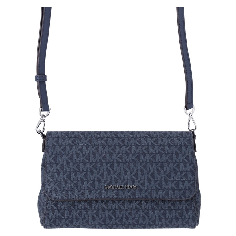 Michael Kors Medium Navy Convertible Pouchette Crossbody Bag 