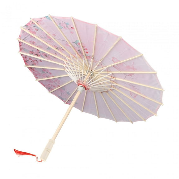 Yunhgft Chinese Oil Paper Umbrella Oriental Style Oil Paper Parasol Silk Fabric Umbrella Style H