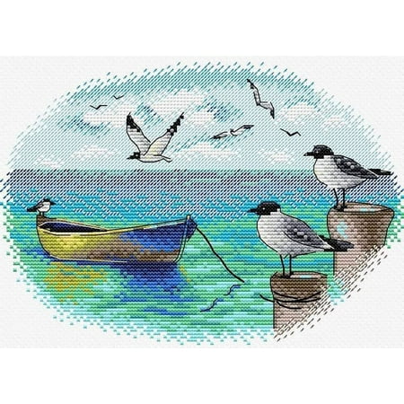 UPC: 4627167303087 | At the Pier Cross Stitch Kit M-557 / SM-557 by MP Studia