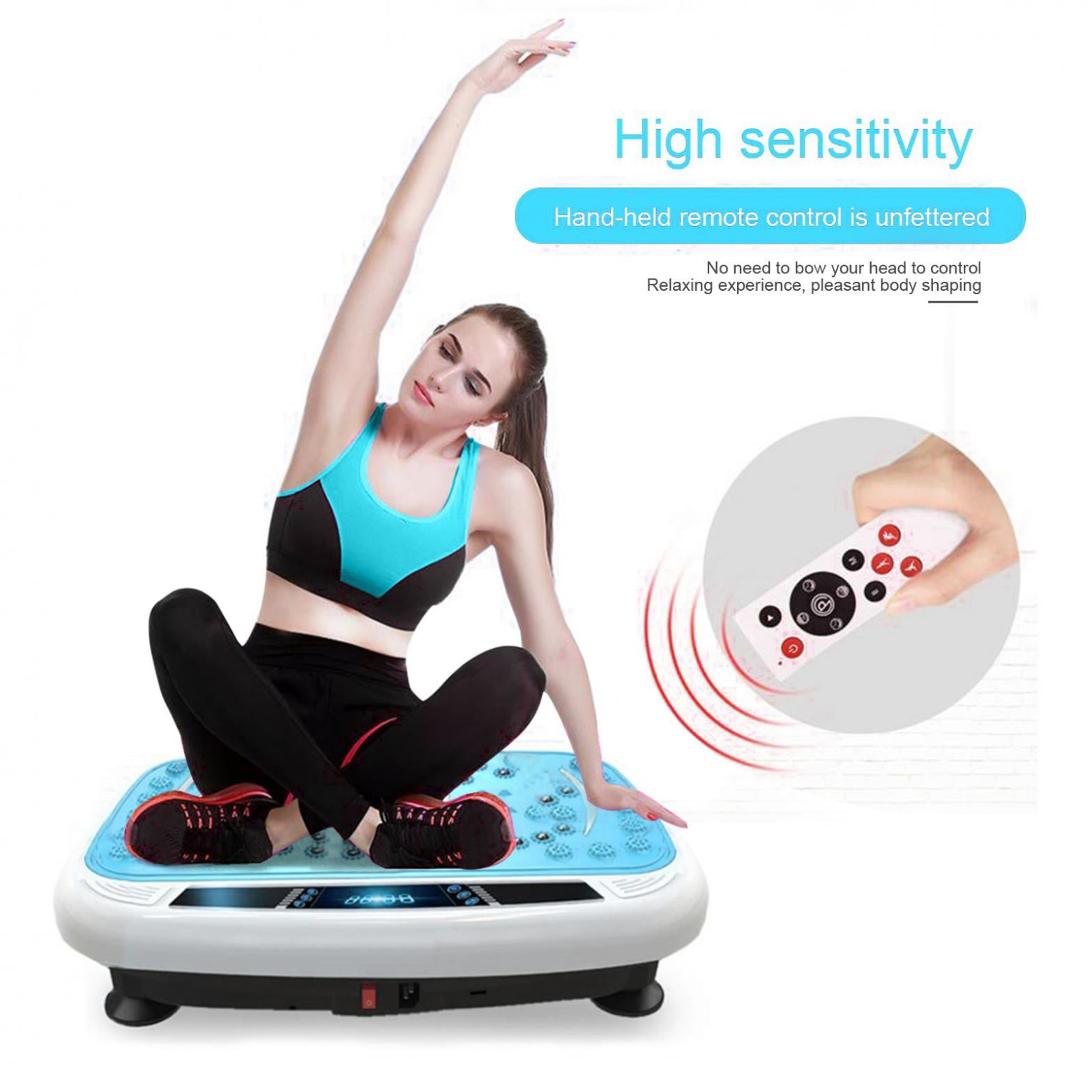 Whole Body Workout Vibration Fitness Platform w/Loop Bands Home Training Equipment CaiJi Vibration Plate Exercise Machine 
