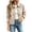 Beige, variant on Faux Suede Casual Cropped Fall Jacket for Women Trendy 2026, Button Down Short Casual Outwear with Pockets