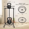 thumbnail image 6 of Plant Stand Indoor Outdoor 2 Tier Tall Metal Potted Holder Rack Flower Pot Stand Heavy Duty Plant Shelf Rustproof Iron Multiple Plant Round Supports Rack for Planter Corner Garden (20inchs-2Pack), 6 of 7